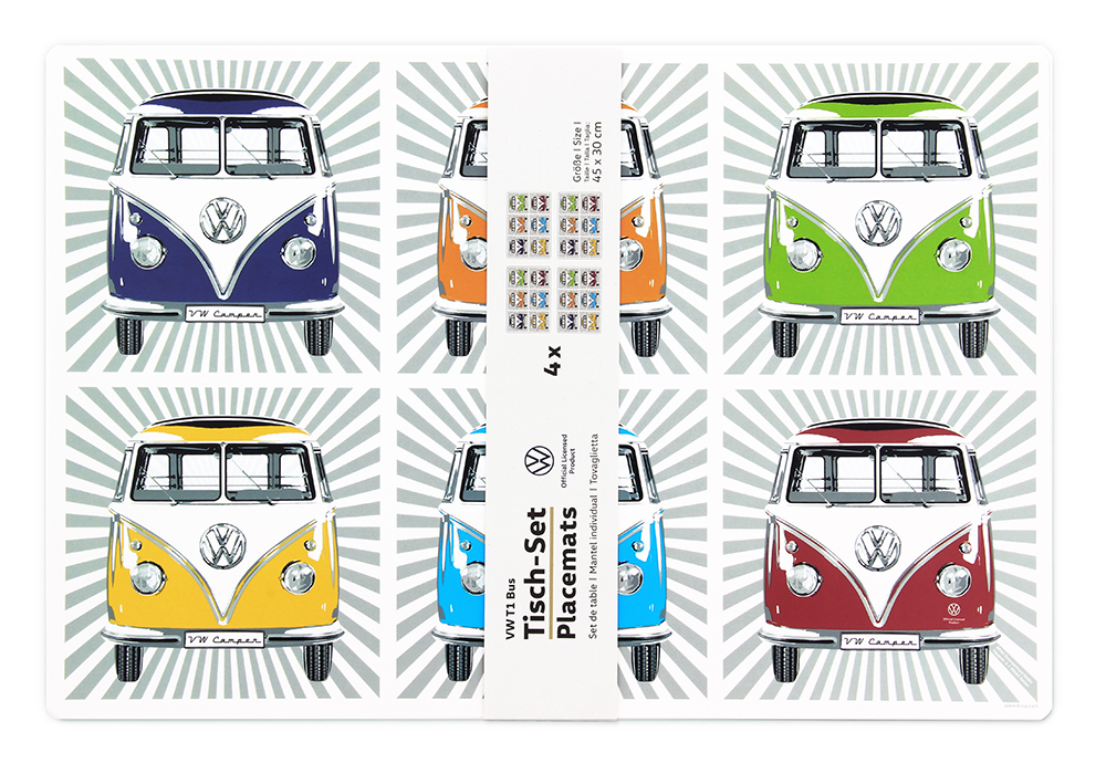 VW T1 Bulli Bus washable placemats (set of 4)