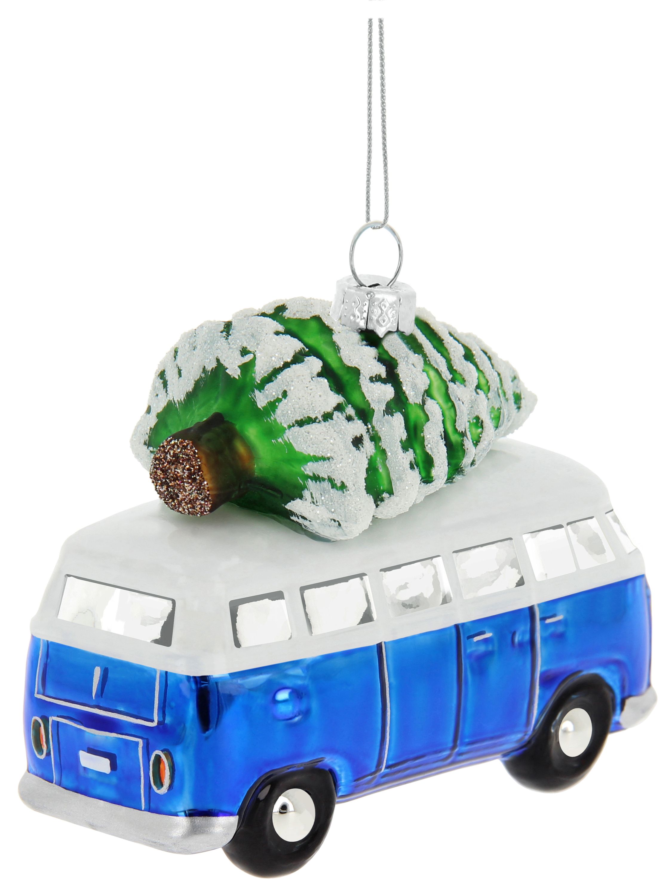 VW T1 Bulli Bus decorative pendant & glass Christmas ornament in gift box