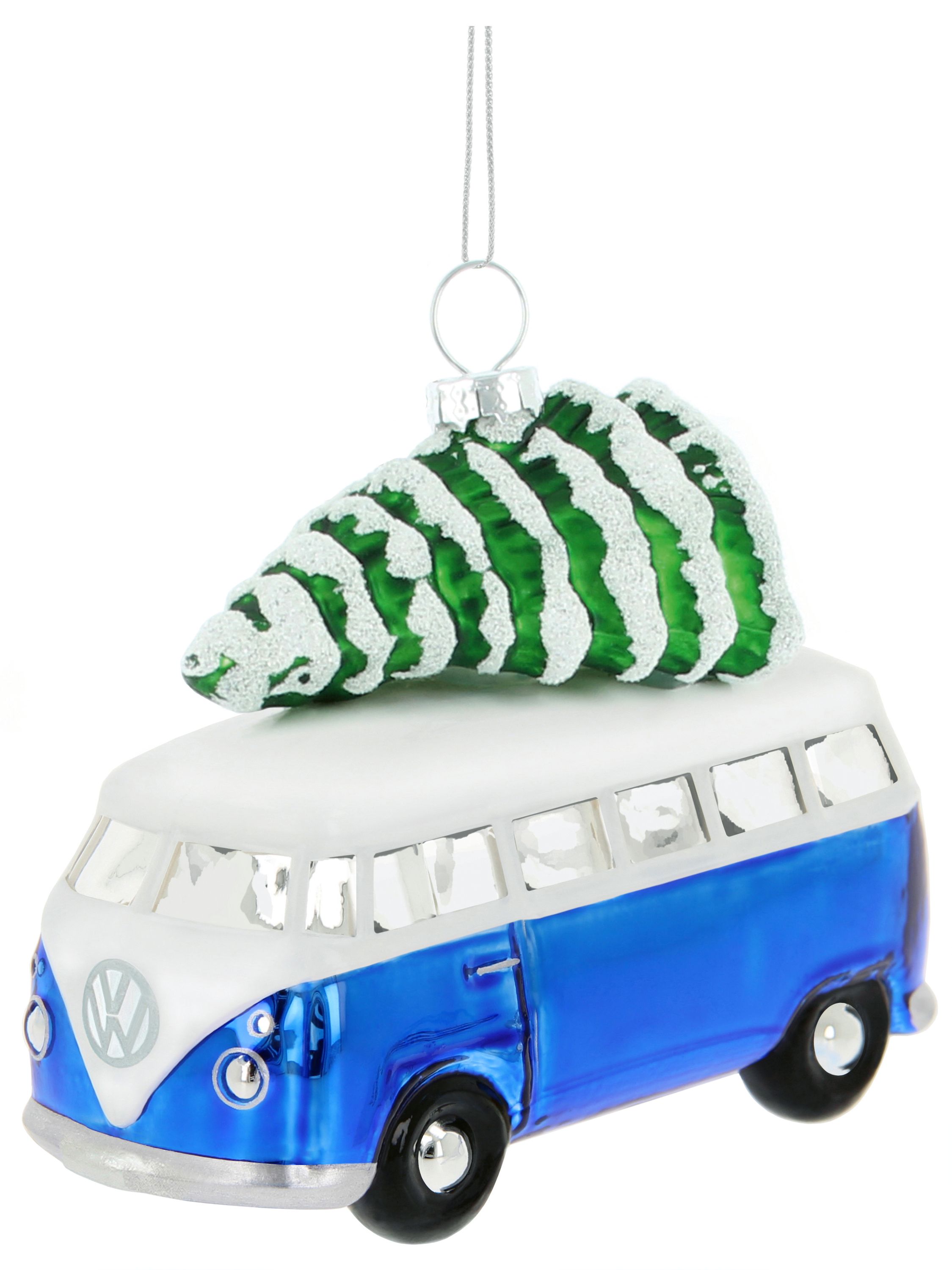 VW T1 Bulli Bus decorative pendant & glass Christmas ornament in gift box