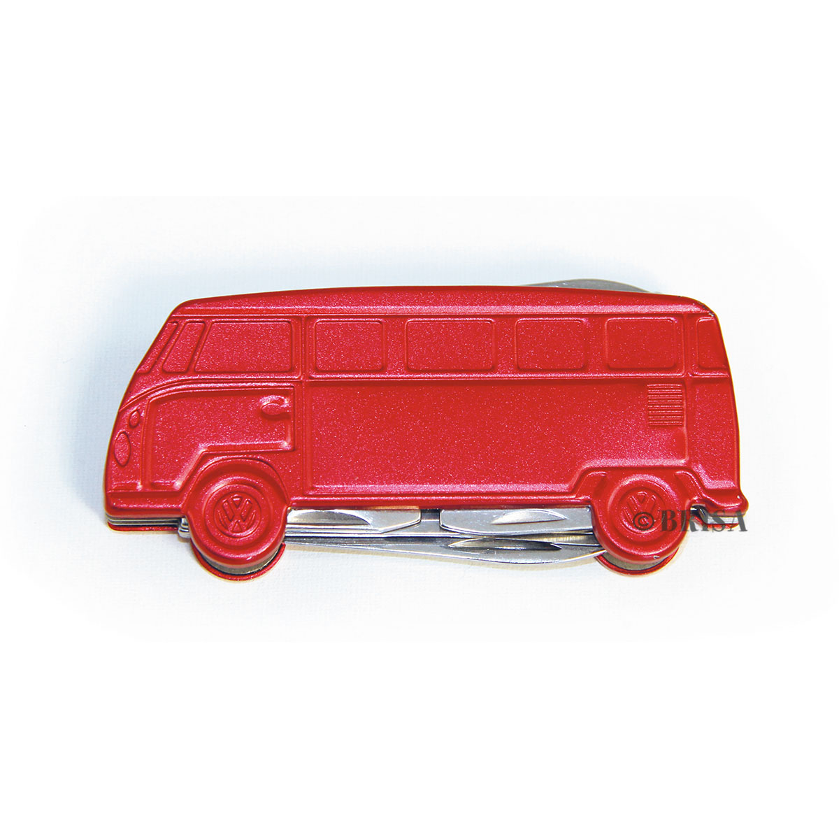 VW T1 Bulli Bus 3D Taschenmesser in Geschenkdose - rot