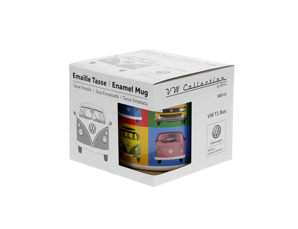 VW T1 Bulli Bus Tasse emailliert 500ml