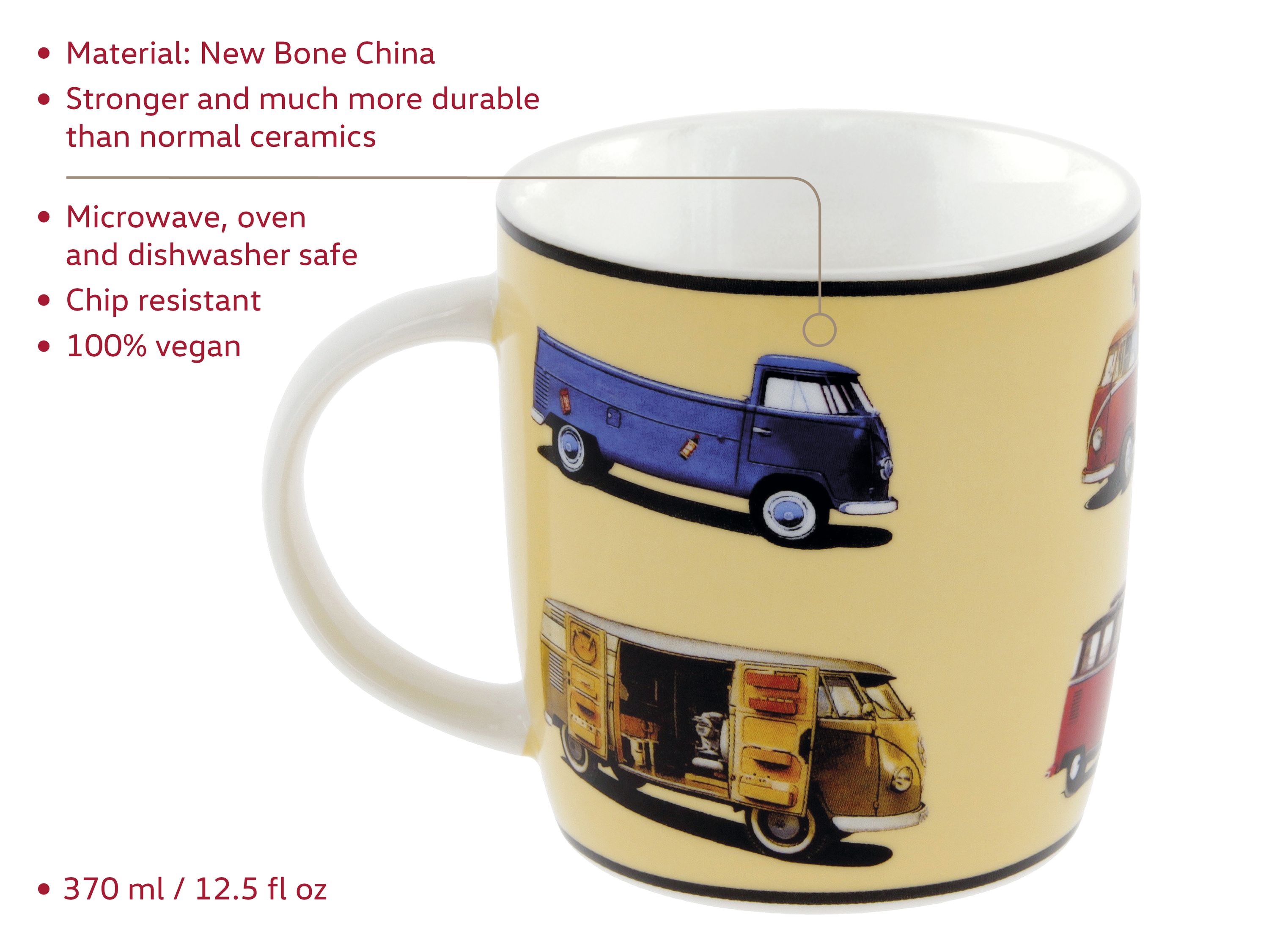 Taza de café VW T1 Bulli Bus 370ml