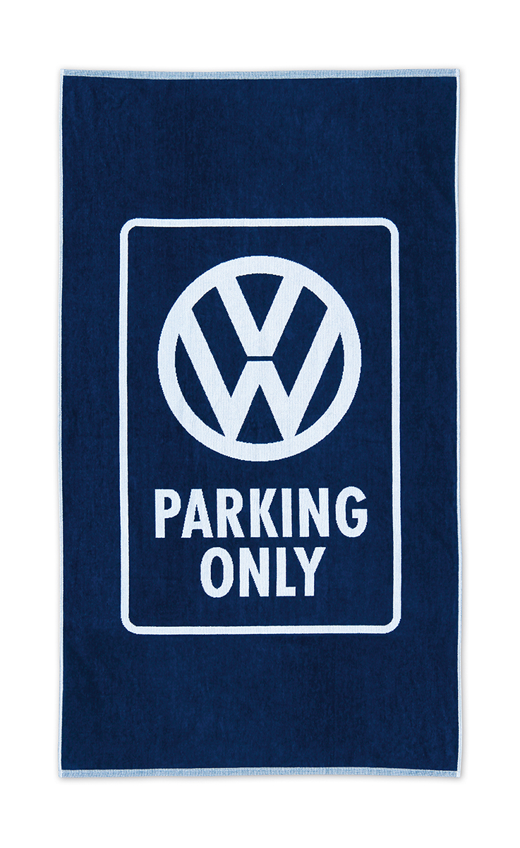 VW Beach Towel - Parking Only/blue