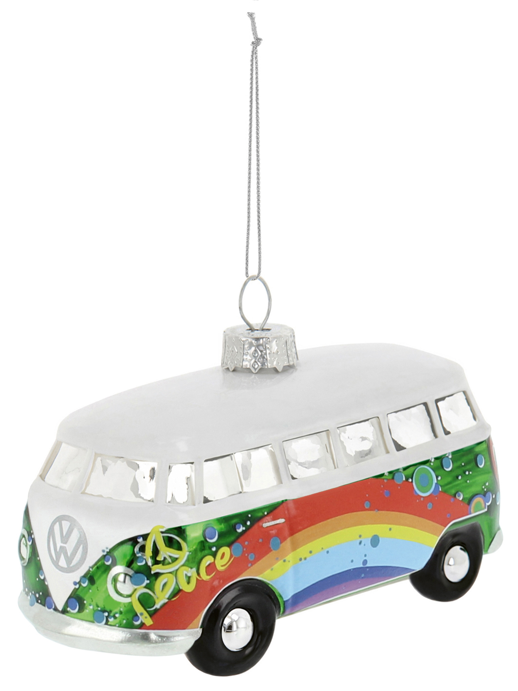 VW T1 Bulli Bus decorative pendant & glass Christmas ornament in gift box