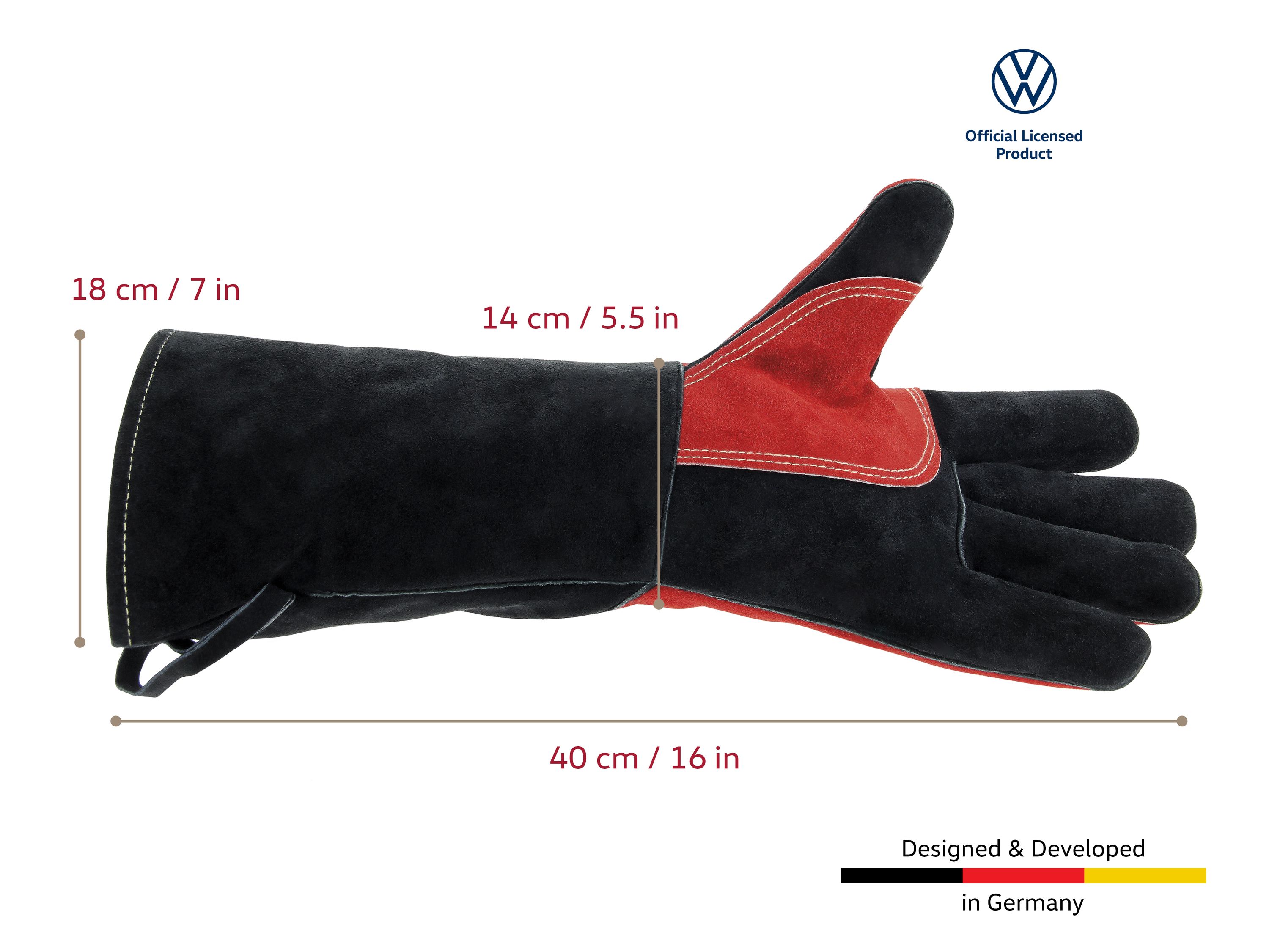 VW T1 Bus barbecue gloves in gift box cowhide (pair)