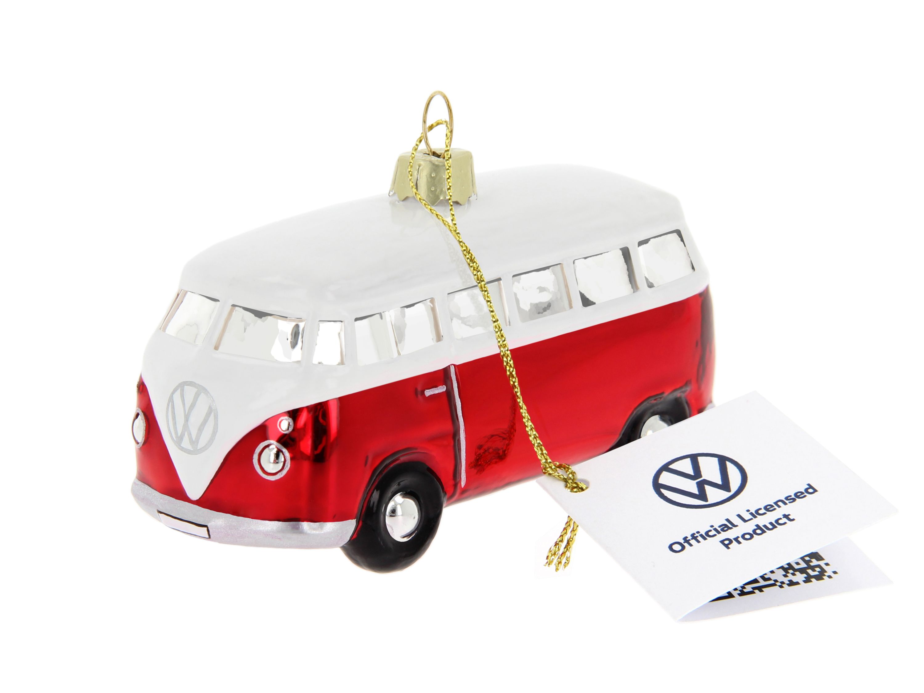 VW T1 Bulli Bus decorative pendant & glass Christmas ornament in gift box