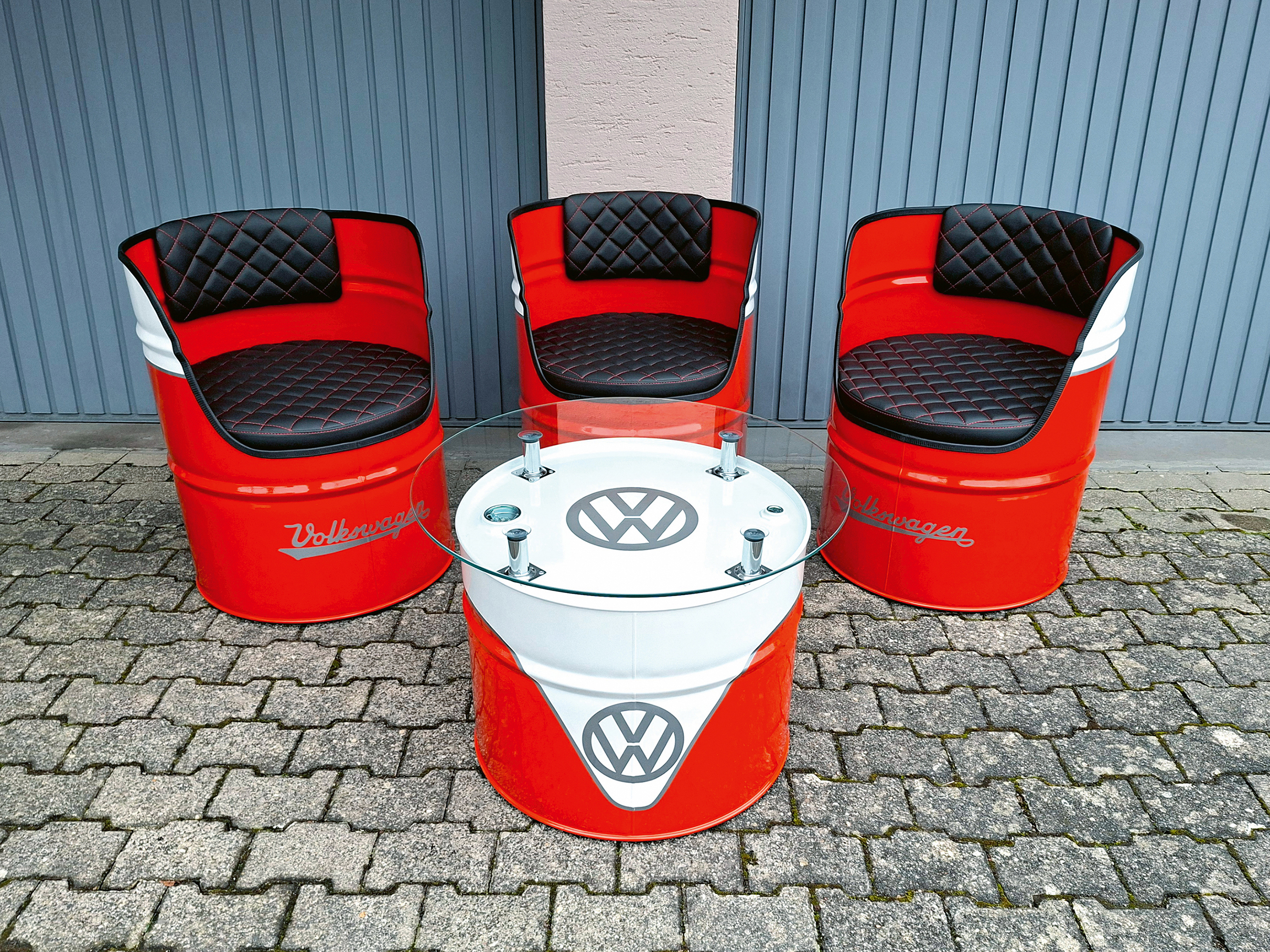VW T1 Bus Ölfass-Sessel