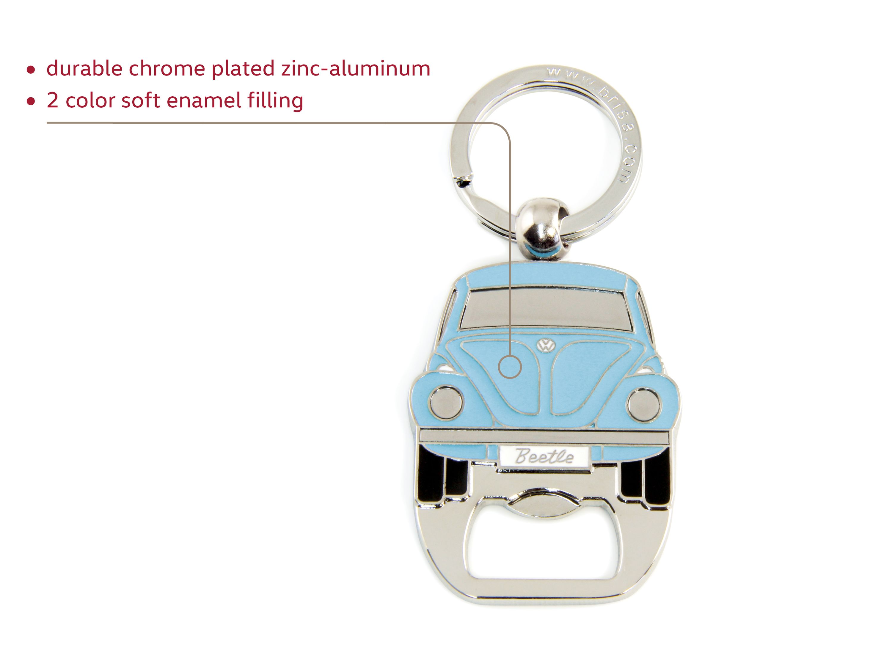 VW Beetle keychain/bottle opener - blue