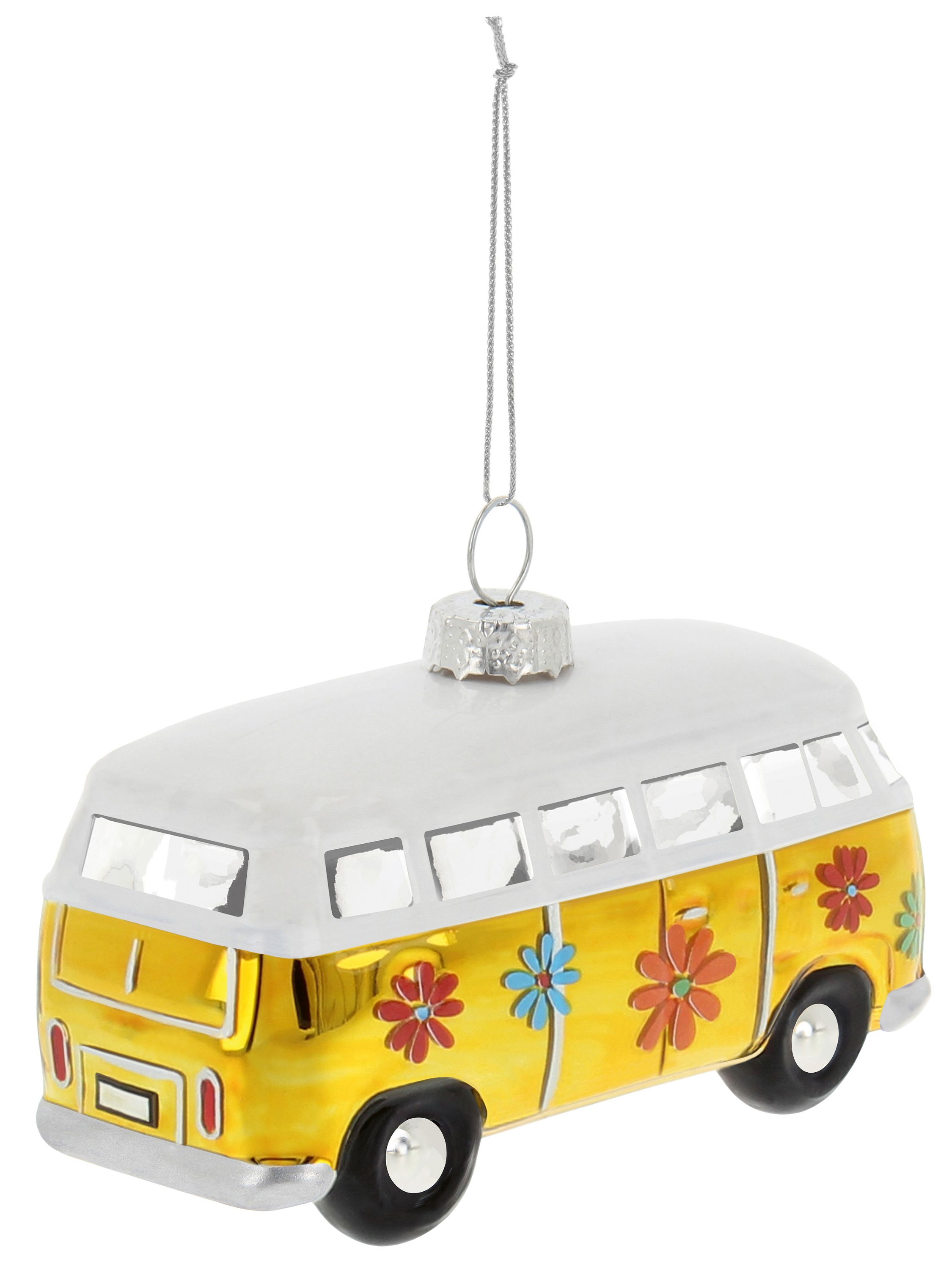 VW T1 Bulli Bus decorative pendant & glass Christmas ornament in gift box
