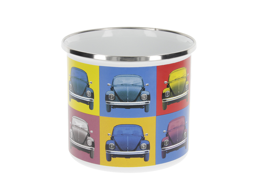 VW Käfer Tasse emailliert 500ml - Multicolor