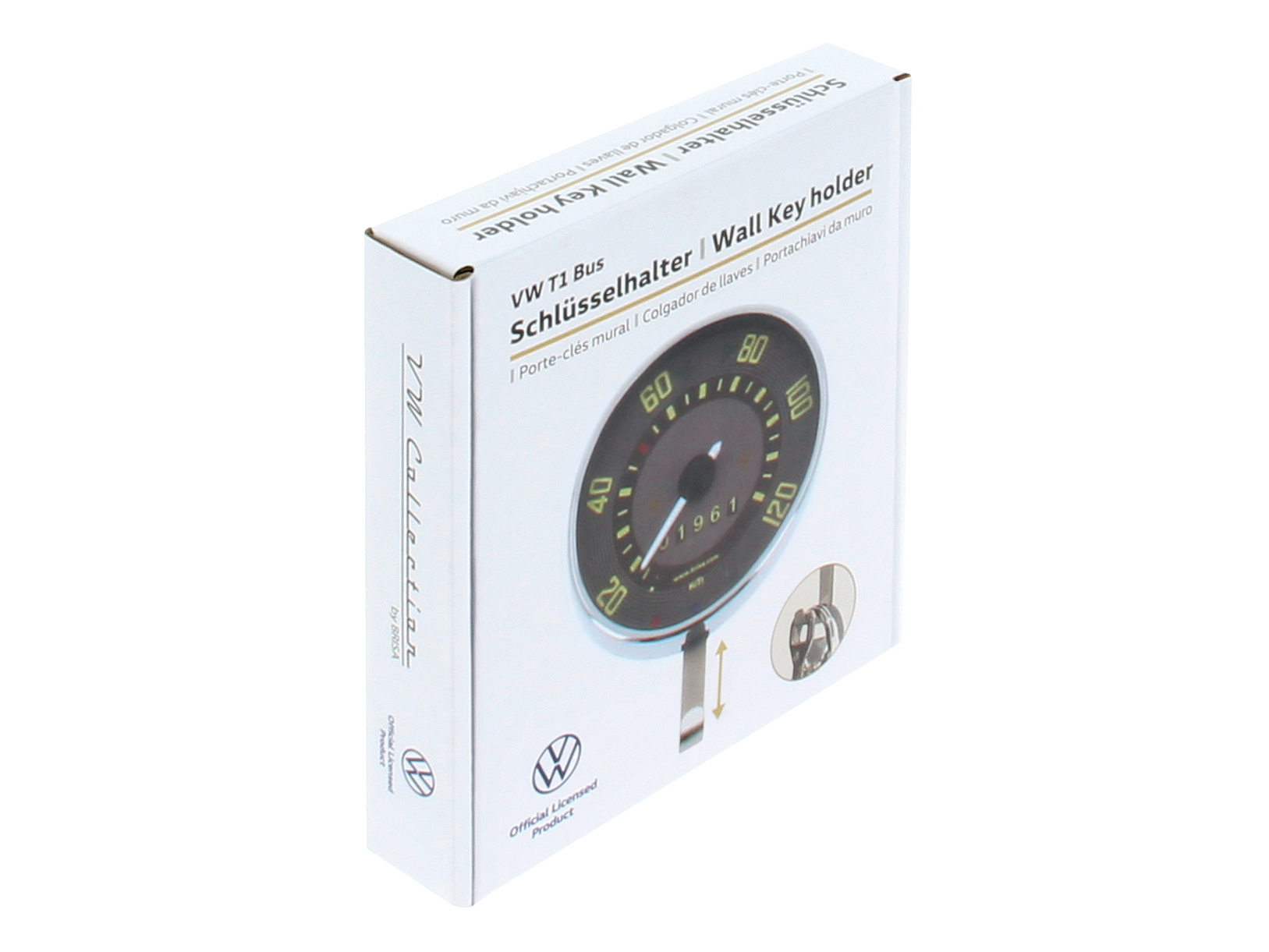 VW T1 Camper Van Wall-Mounted Key Holder in Speedometer Design (in Gift Box)