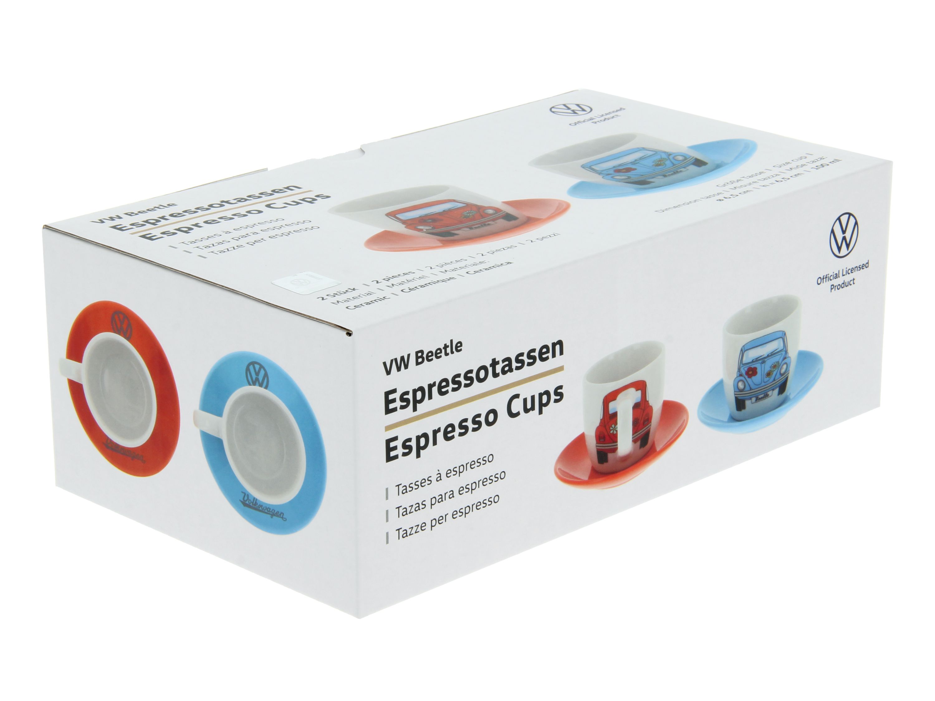 VW Beetle Espresso Cups Set of 2 100ml