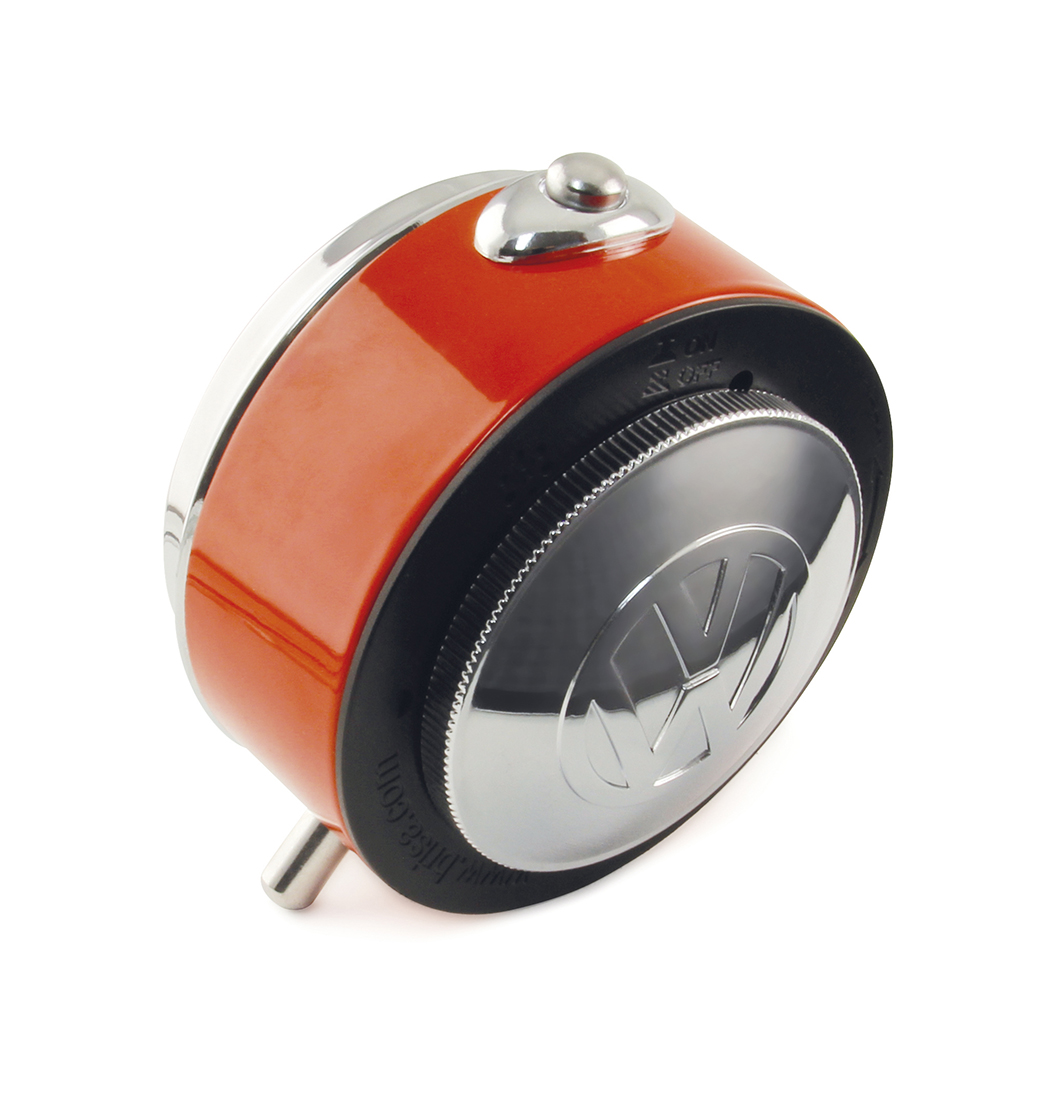 VW T1 Bulli Bus alarm clock in tacho design in gift tin - red