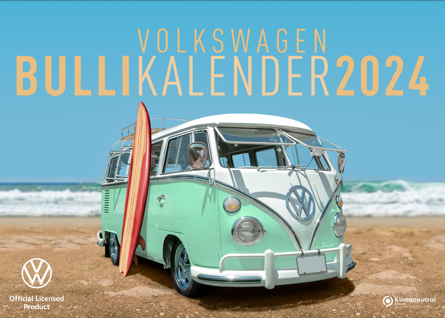 Volkswagen Bulli Bus T1 Jahres-Kalender 2024 (Groß 70x50cm)