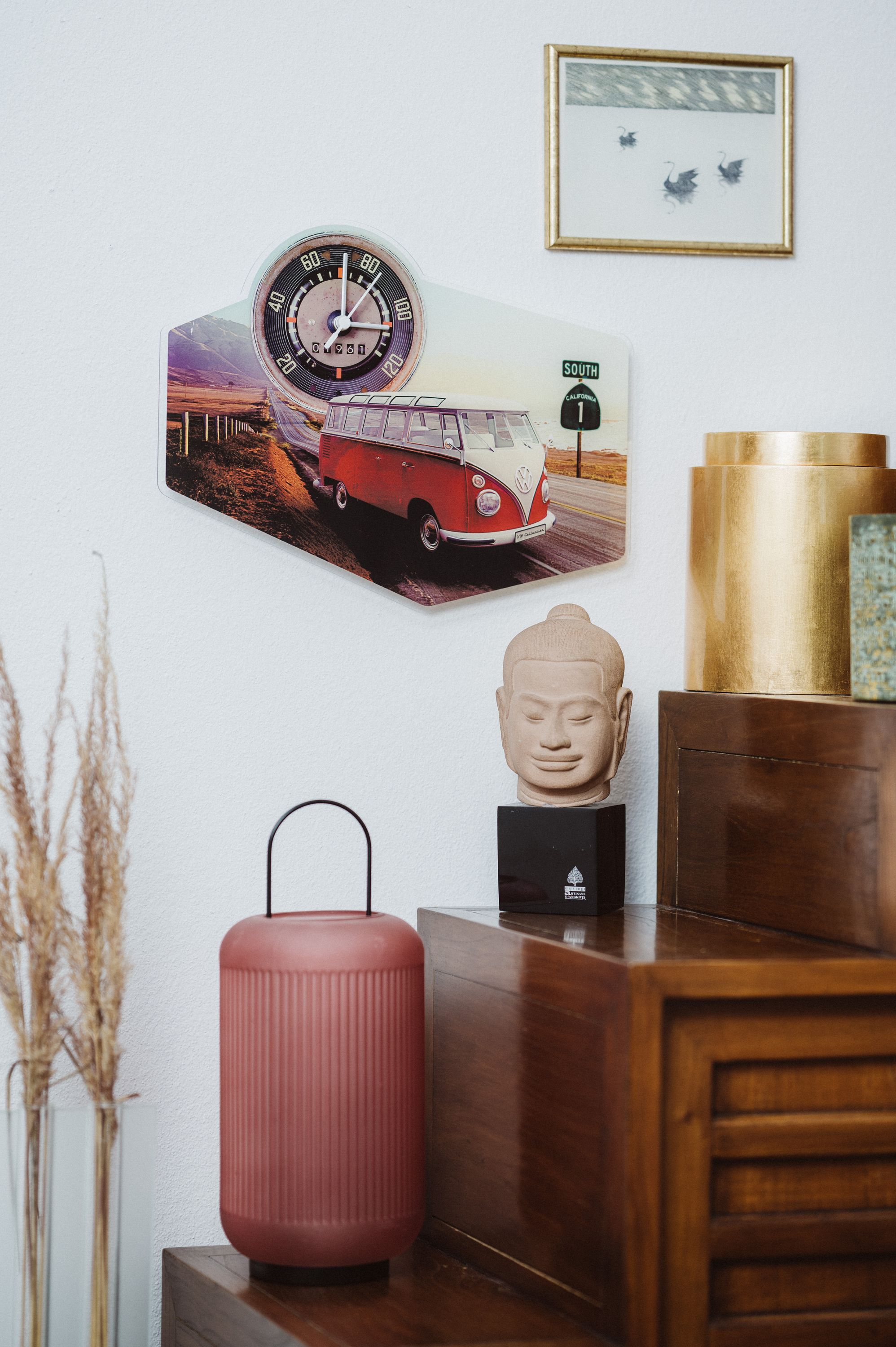 VW T1 Bulli bus acrylic wall clock