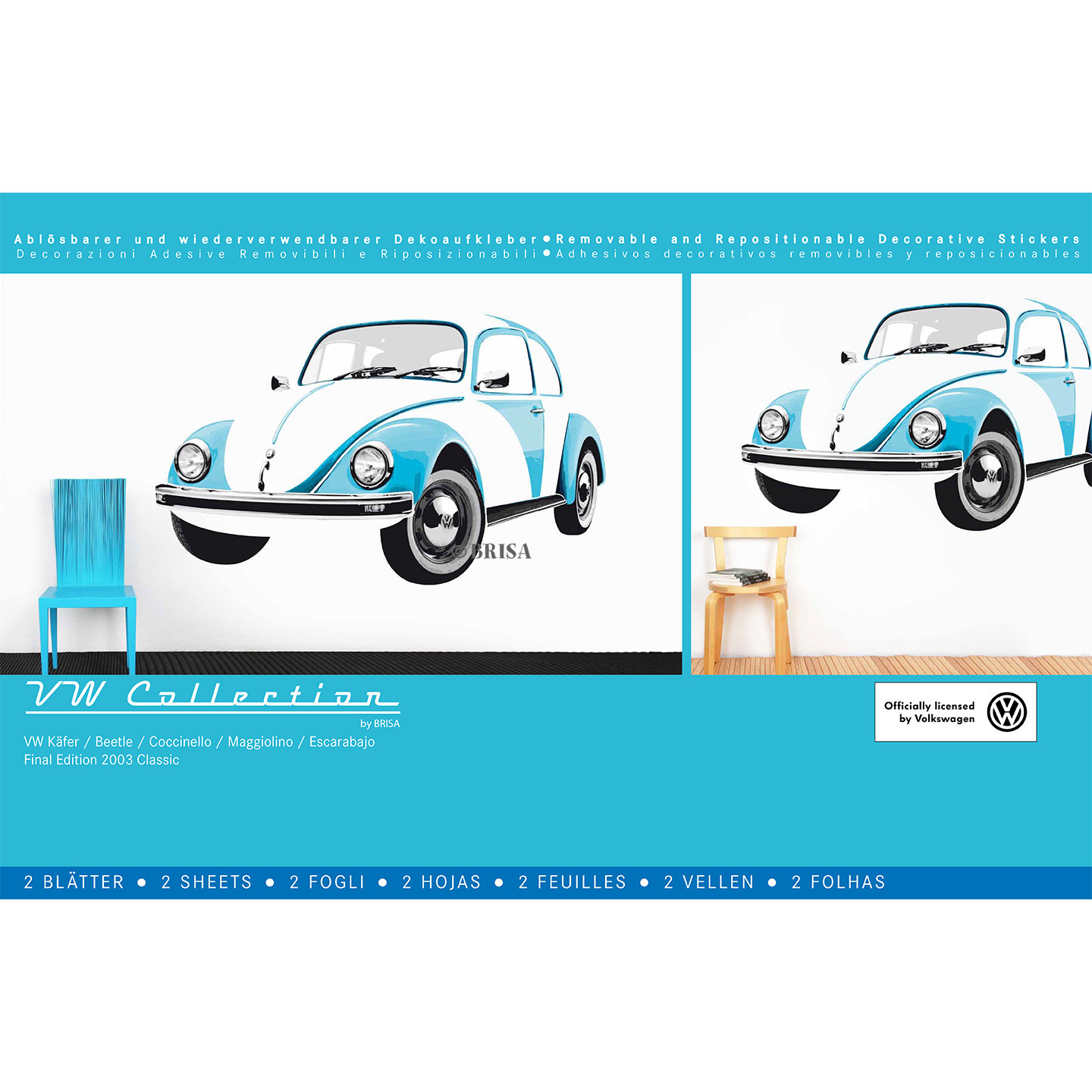 VW Beetle Wall Tattoo