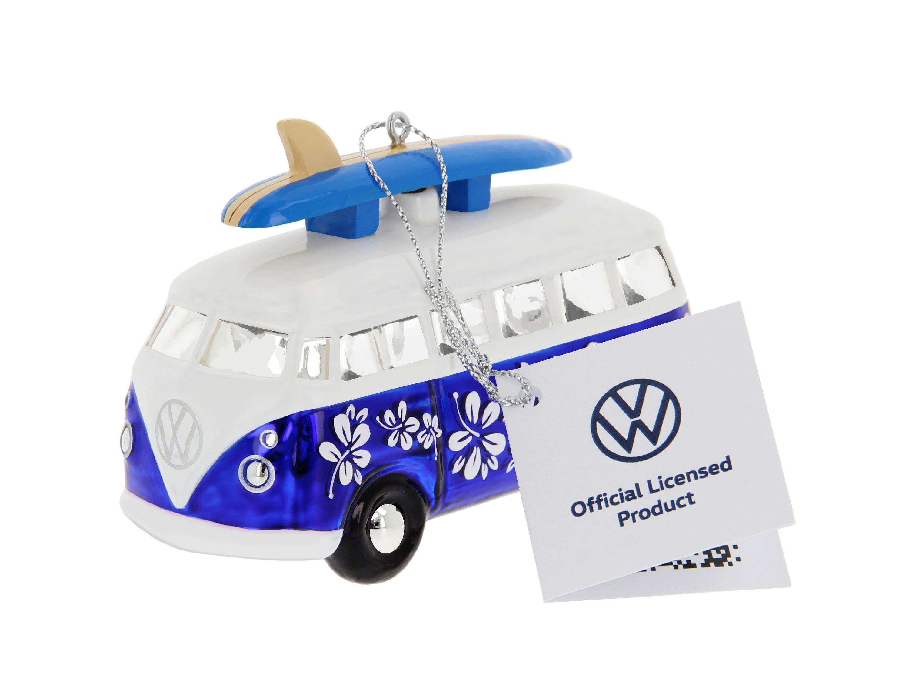 VW T1 Bulli Bus decorative pendant & glass Christmas ornament in gift box