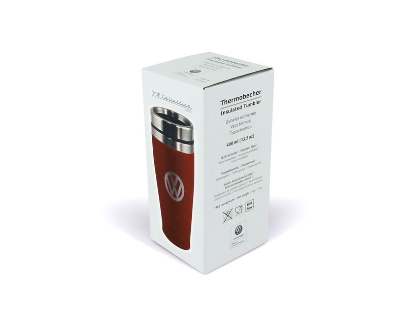 VW stainless steel thermo mug, double walled, 450ml