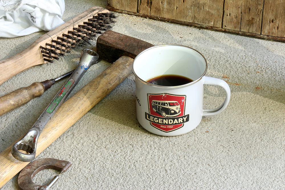 VW T1 Bulli Bus Tasse emailliert 500ml