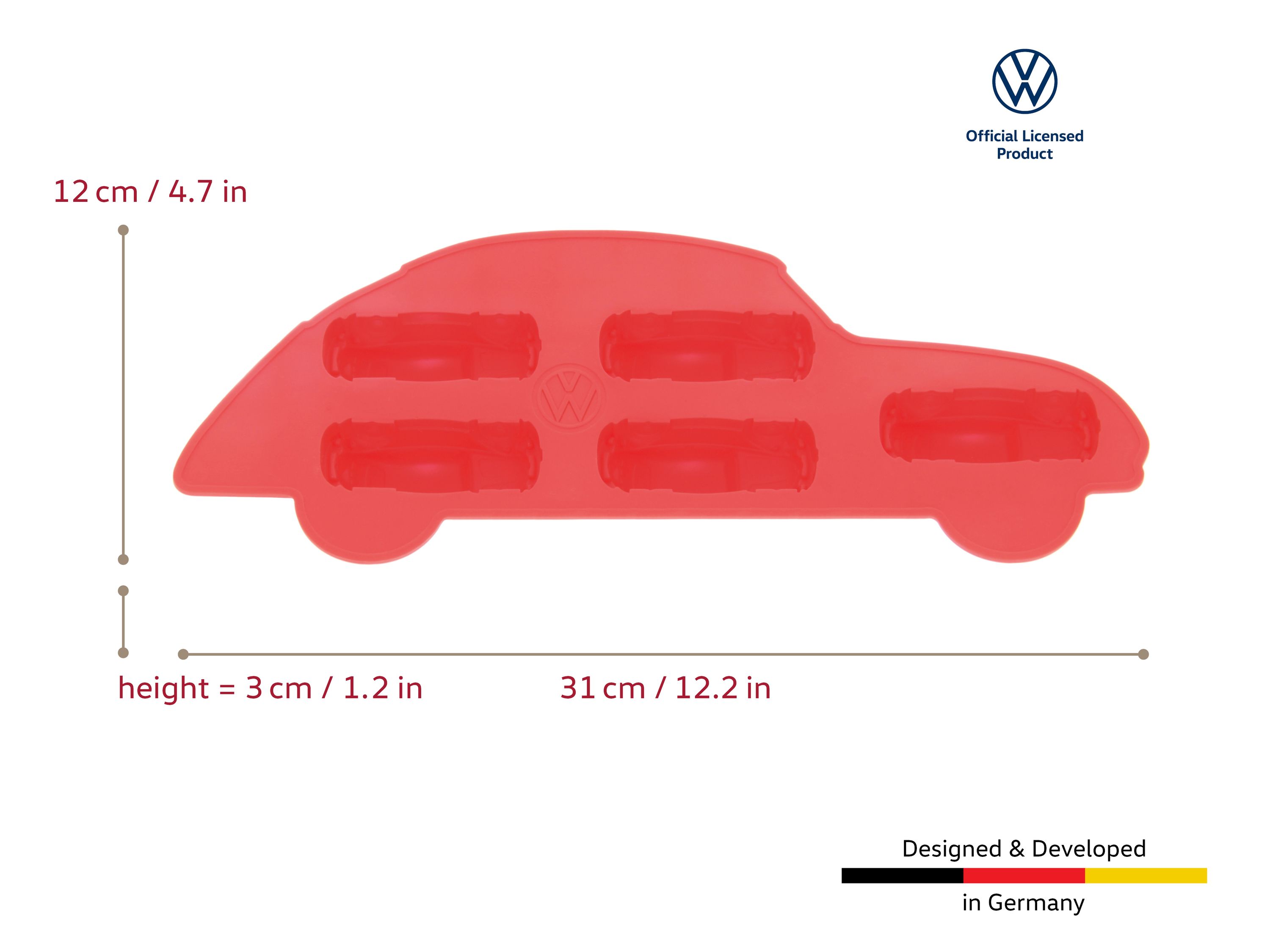 VW logo, T1 Bus, VW Beetle ice cube mold, baking mold, ice cube maker (silicone)