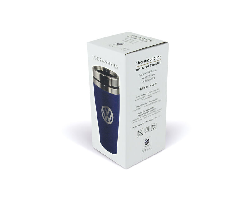 VW stainless steel thermo mug, double walled, 450ml