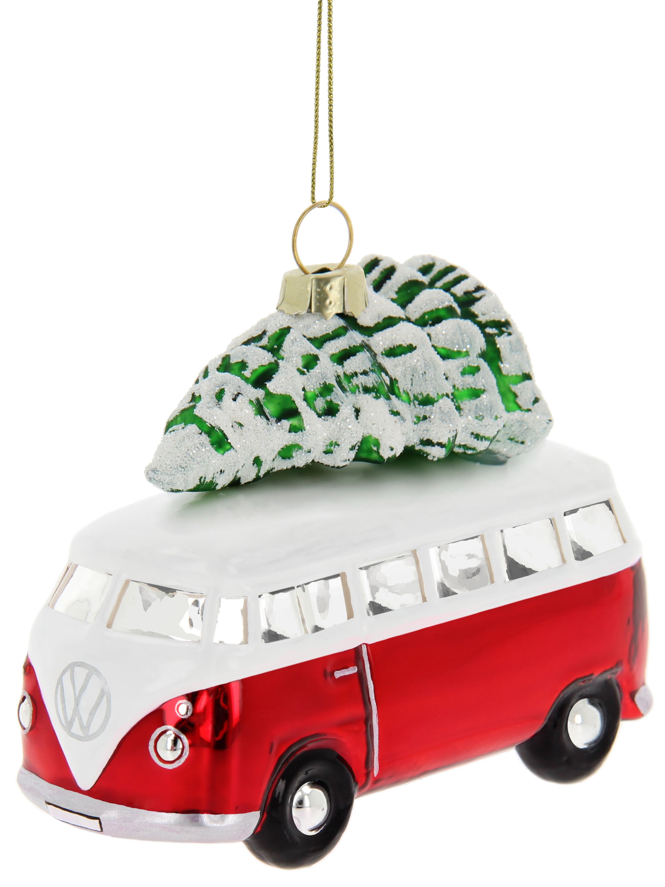 VW T1 Bulli Bus decorative pendant & glass Christmas ornament in gift box