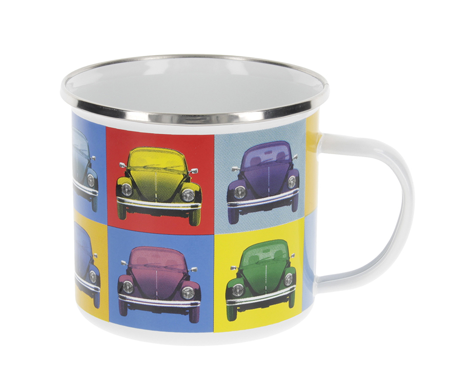 VW Käfer Tasse emailliert 500ml - Multicolor