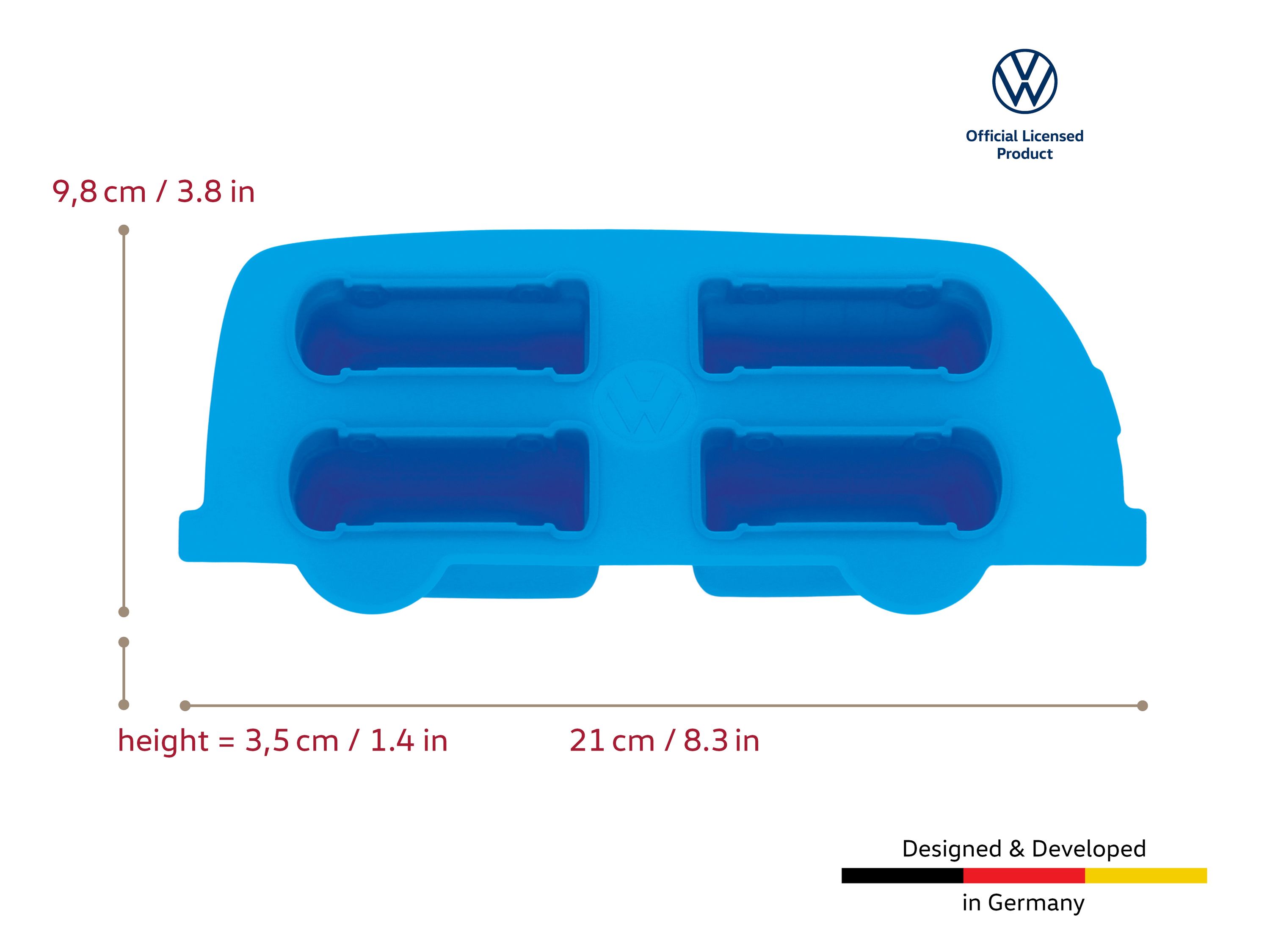 VW logo, T1 Bus, VW Beetle ice cube mold, baking mold, ice cube maker (silicone)