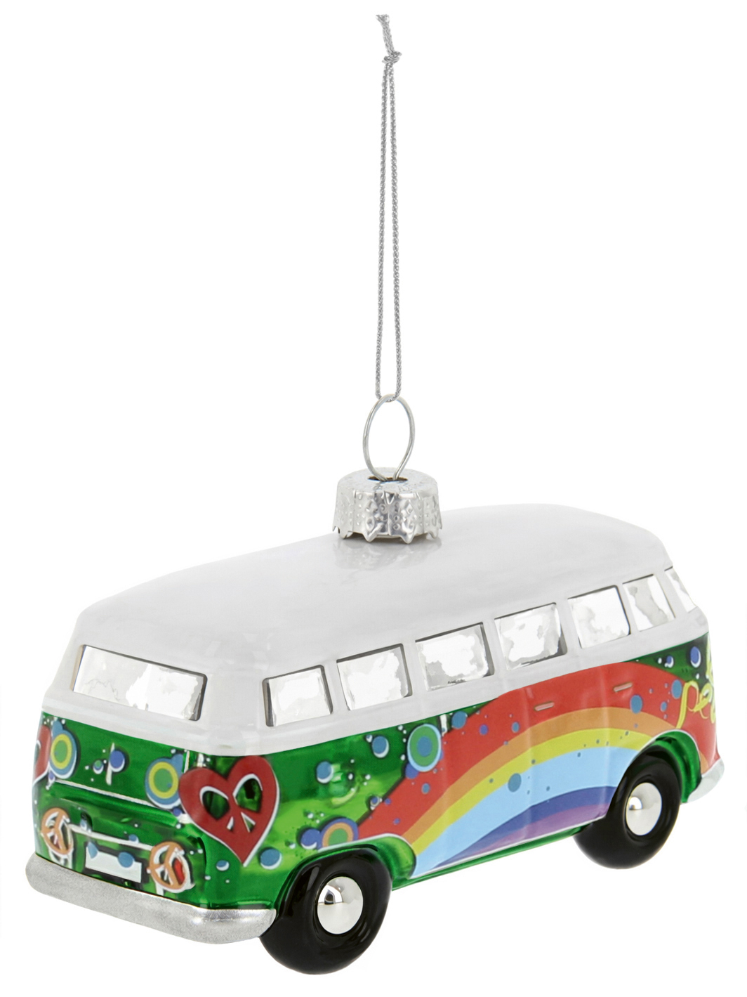 VW T1 Bulli Bus decorative pendant & glass Christmas ornament in gift box
