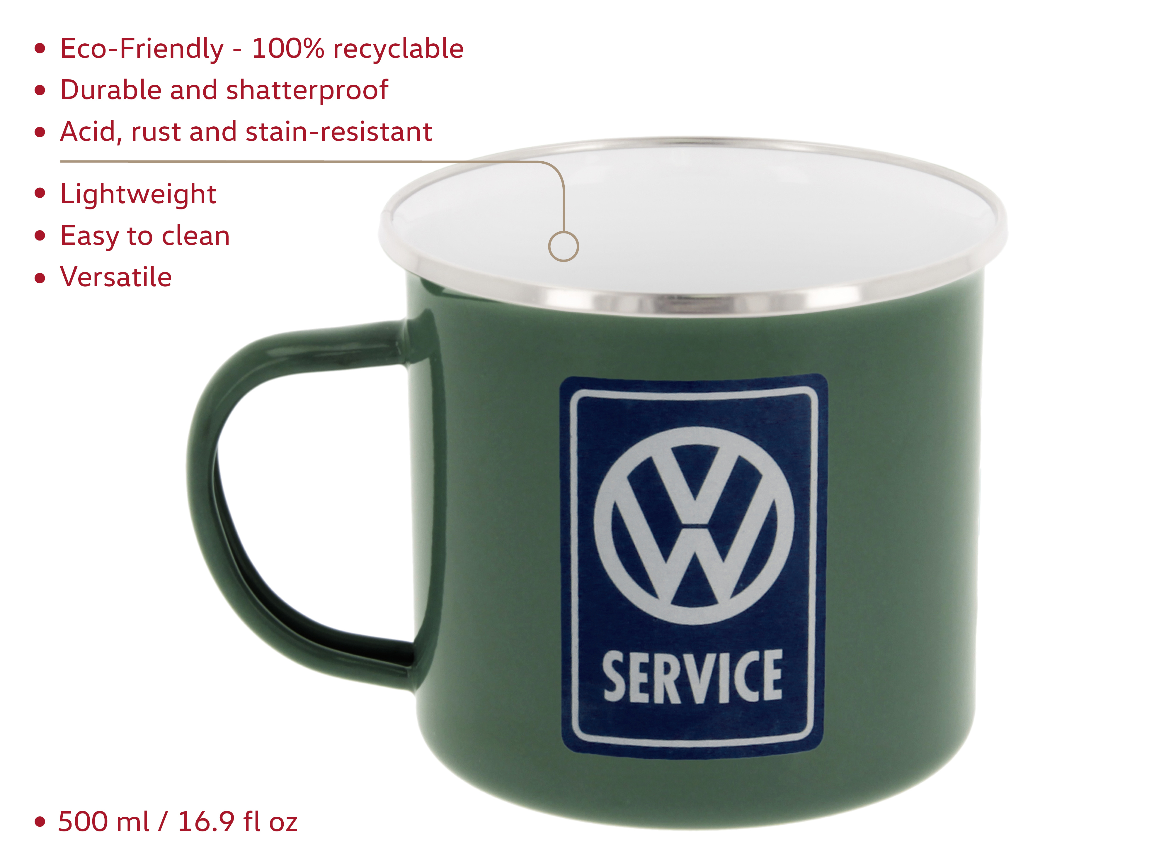 VW T1 Bulli bus cup enameled 500ml