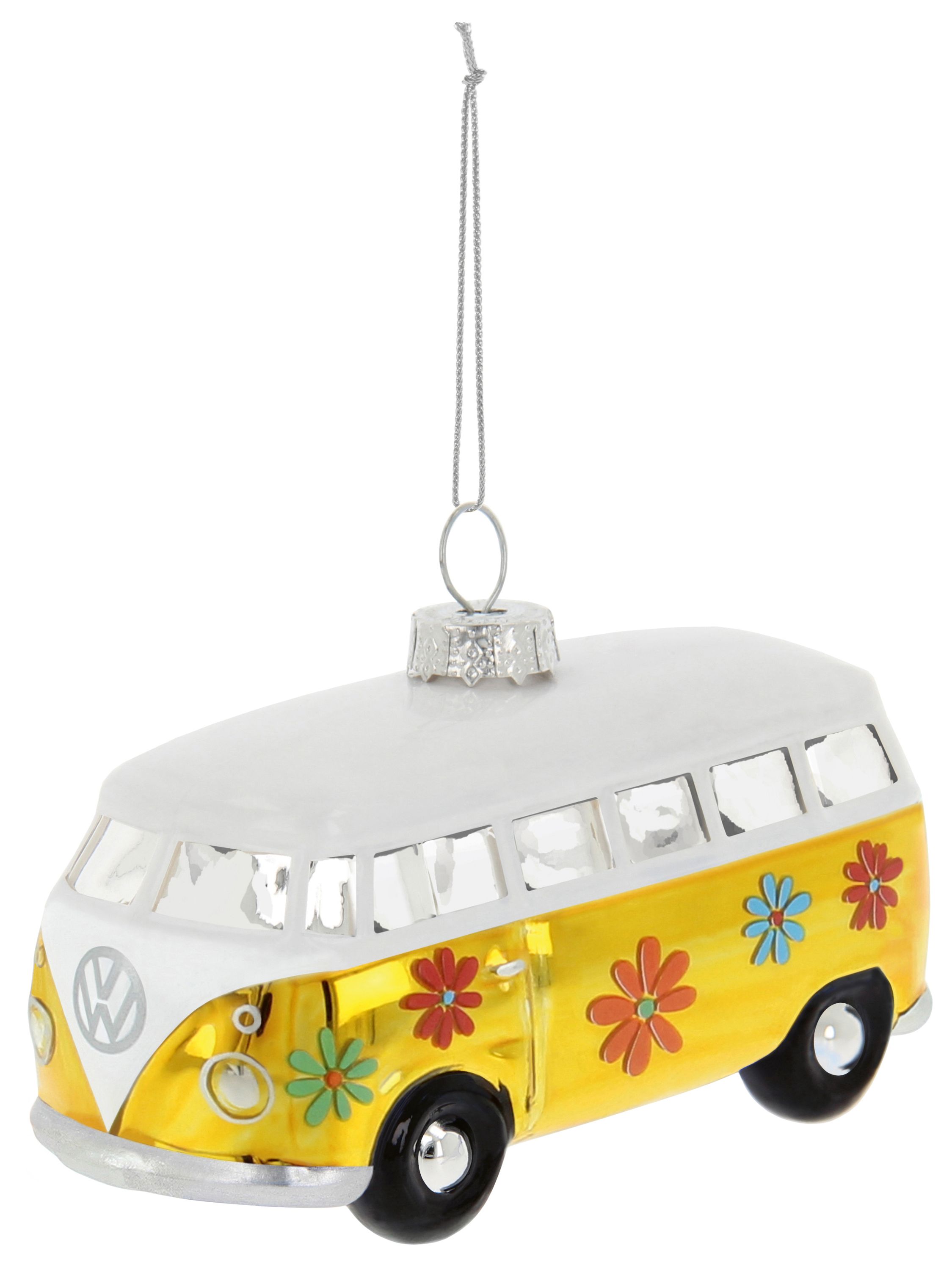 VW T1 Bulli Bus decorative pendant & glass Christmas ornament in gift box