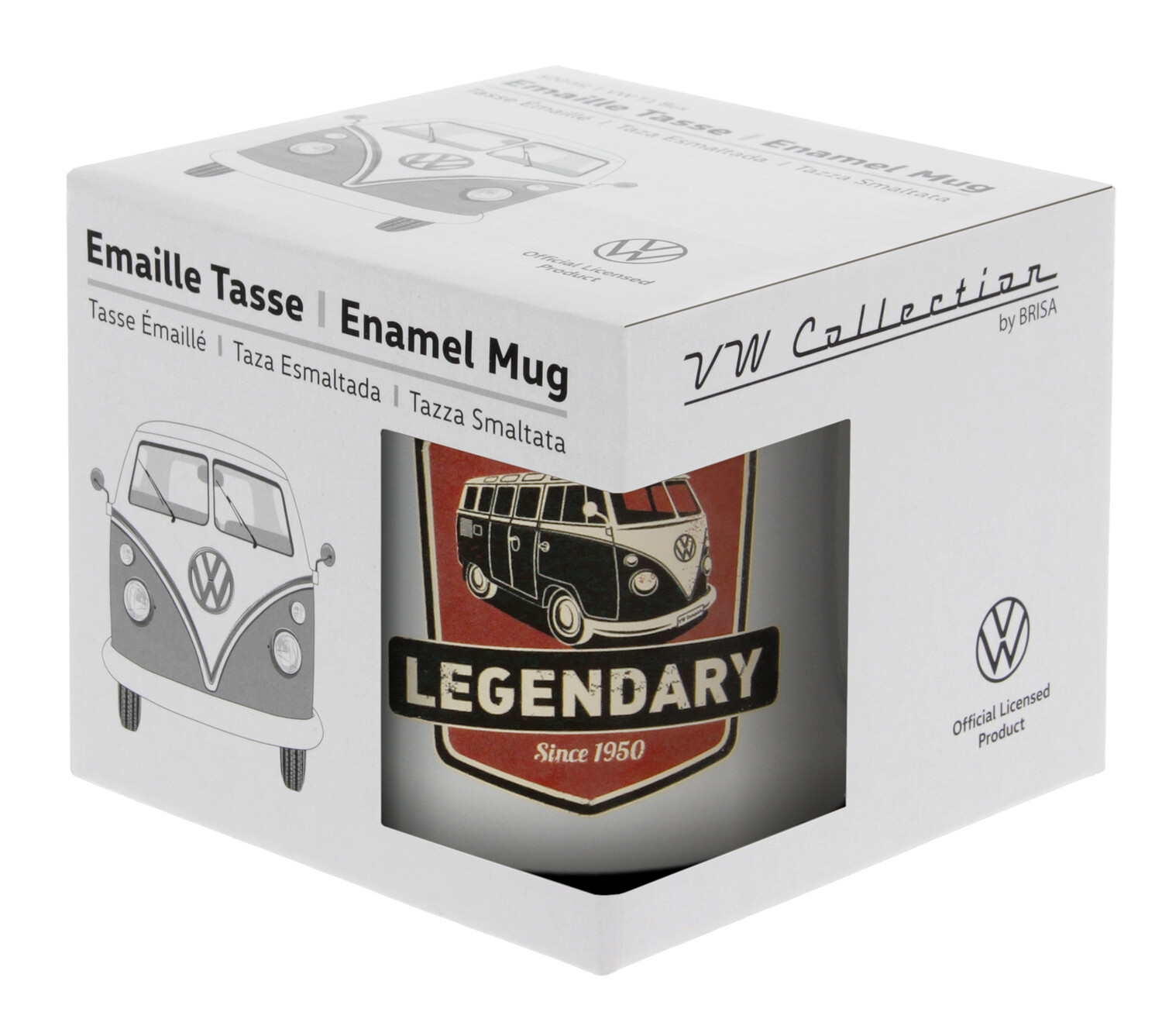 VW T1 Bulli Bus Tasse emailliert 500ml