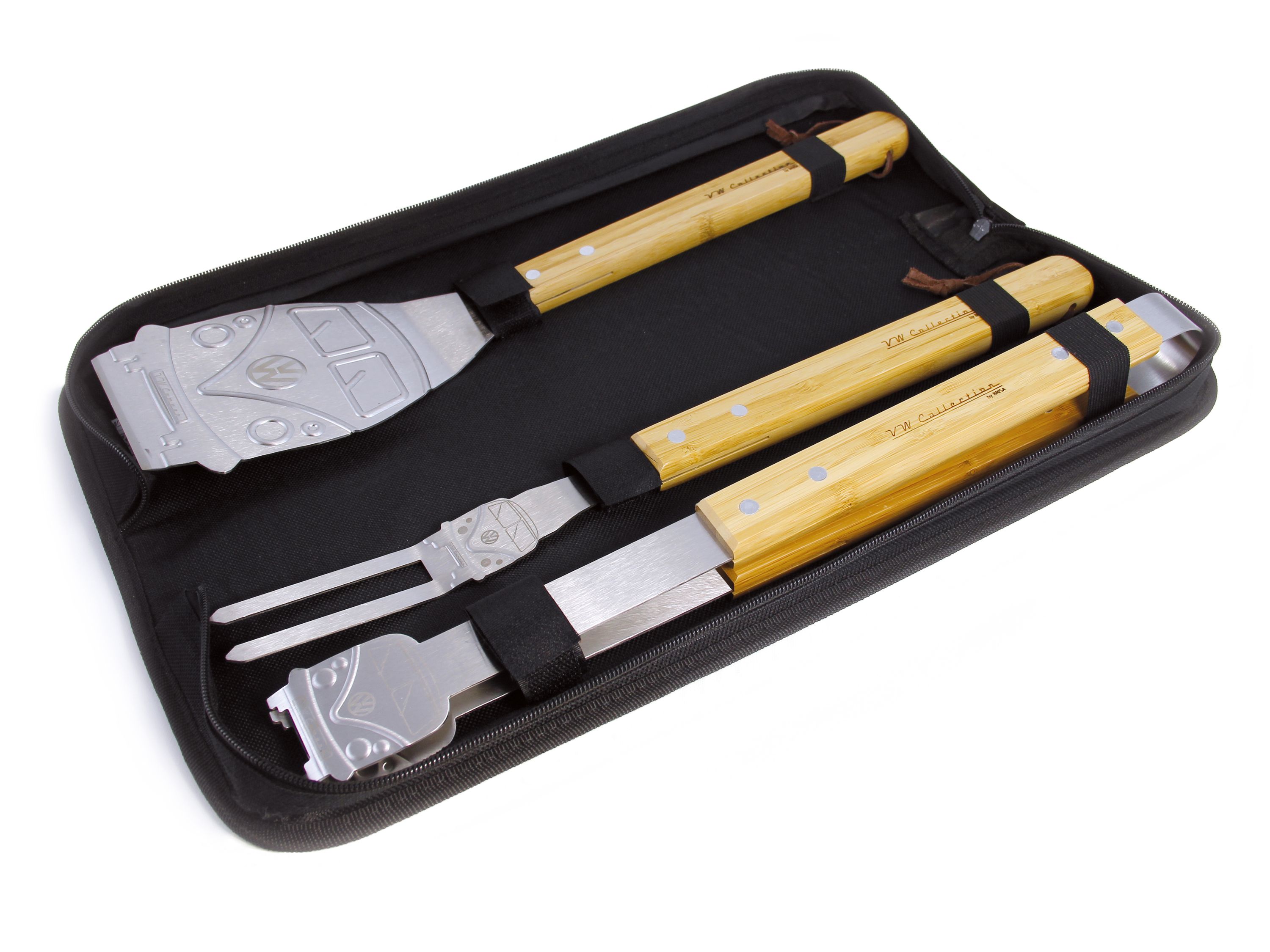 VW T1 Bulli Bus Grill Cutlery 3-piece in Carrying Bag