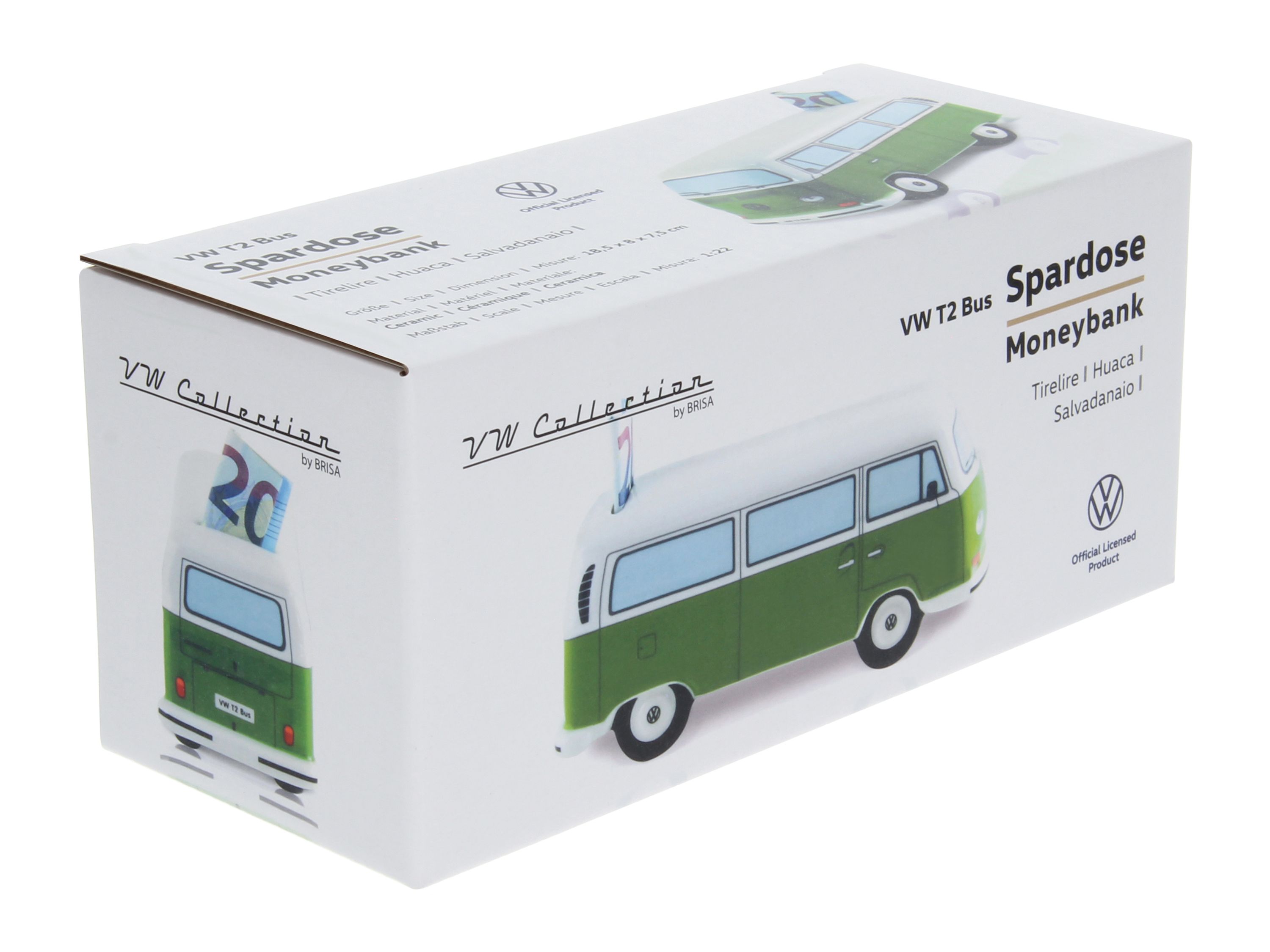 VW T2 Bulli Bus Spardose Keramik (1:22)