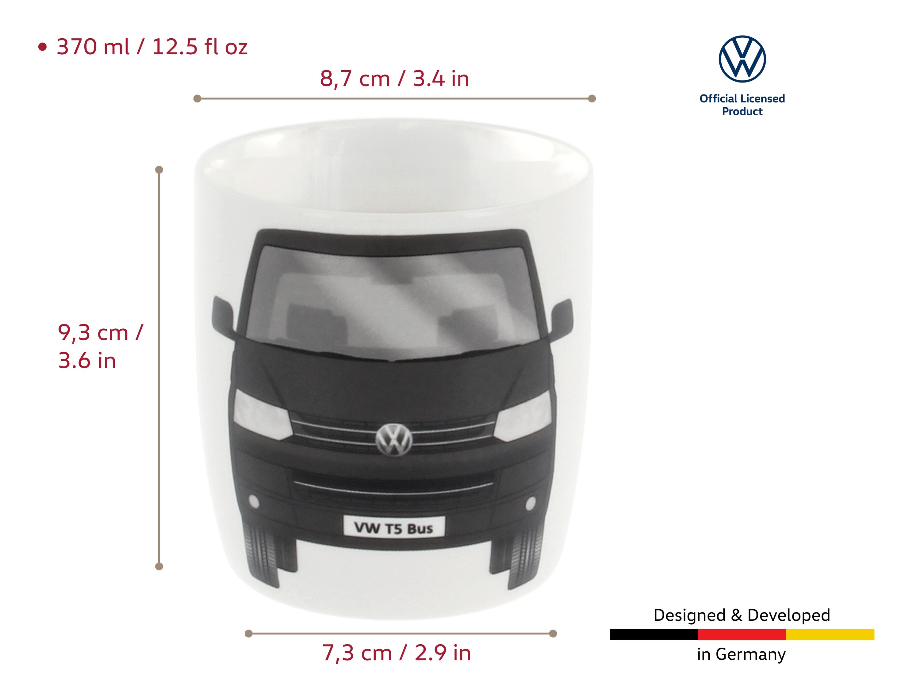 VW T5 Bulli Bus coffee cup 370ml