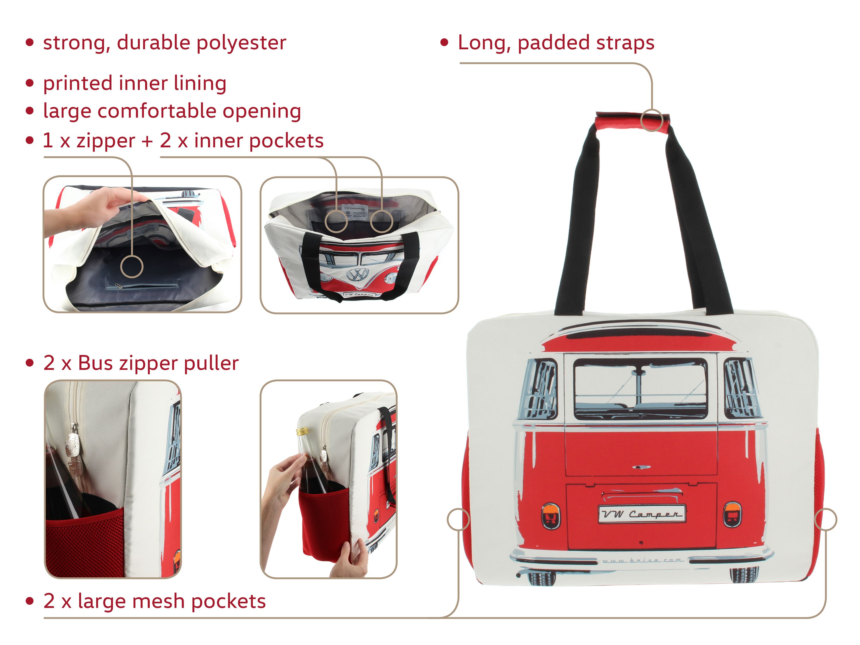 VW T1 Campervan Bus Shopper Bag